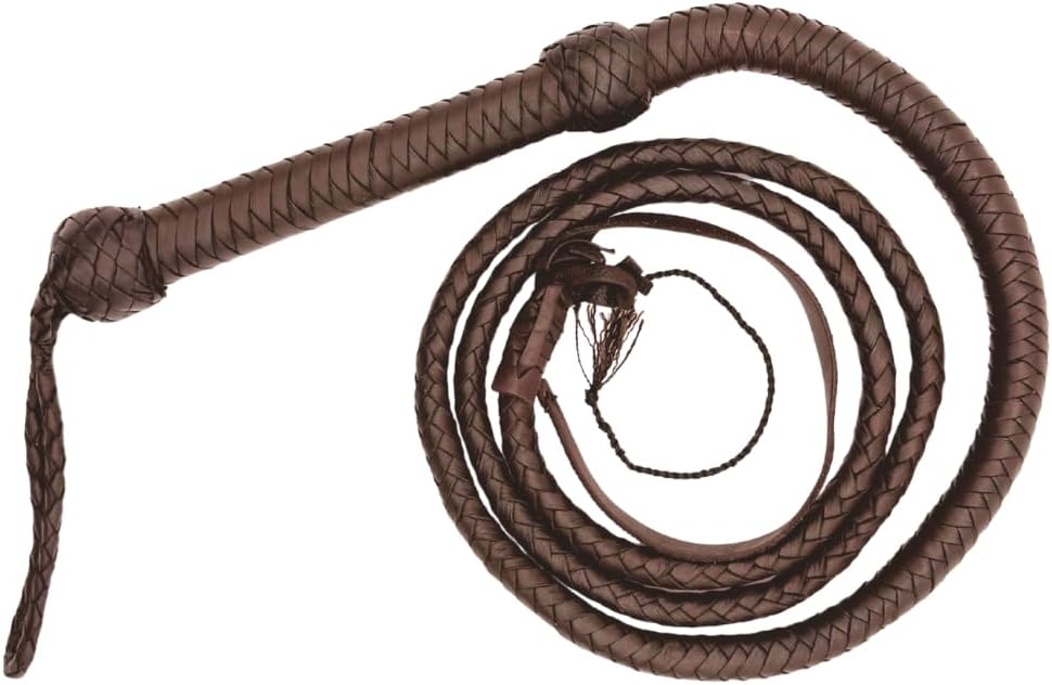Real Leather Braided Bull Whip
