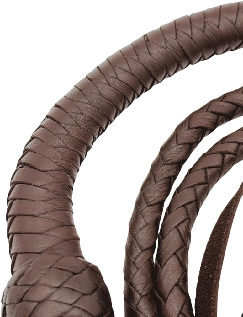 Real Leather Braided Bull Whip