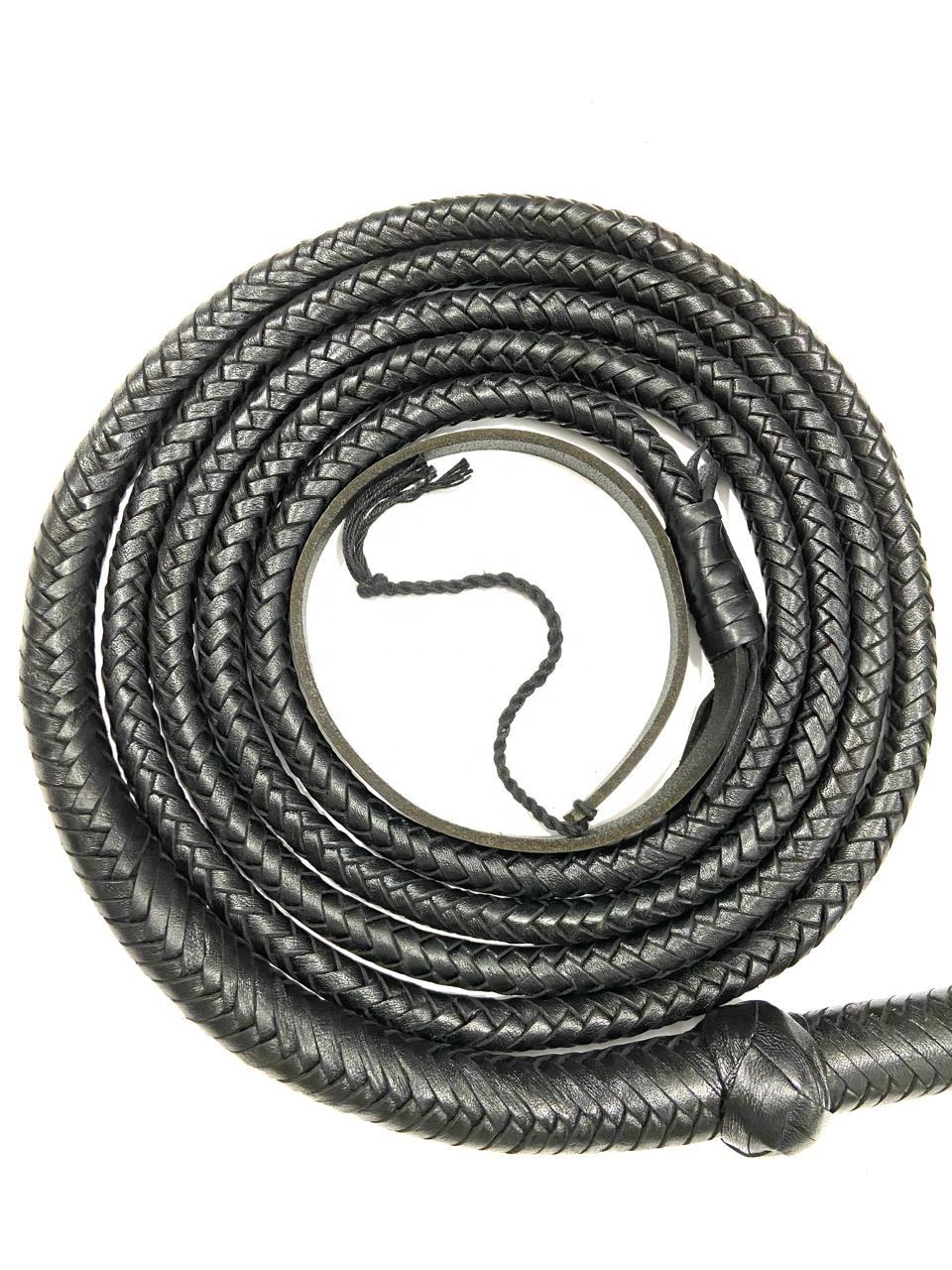 Real Cow Hide Leather Bull Whip Handmade