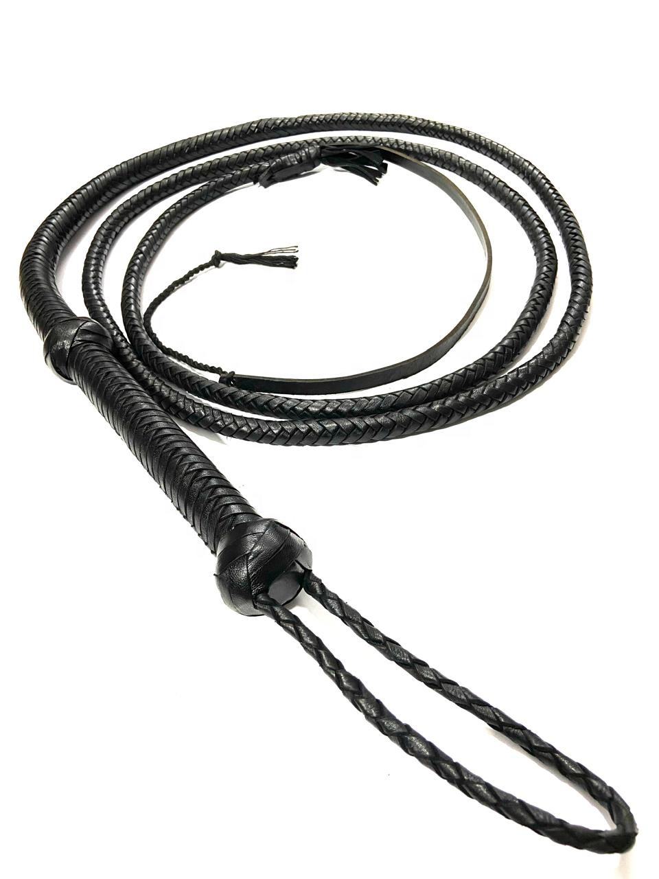 Real Cow Hide Leather Bull Whip Handmade
