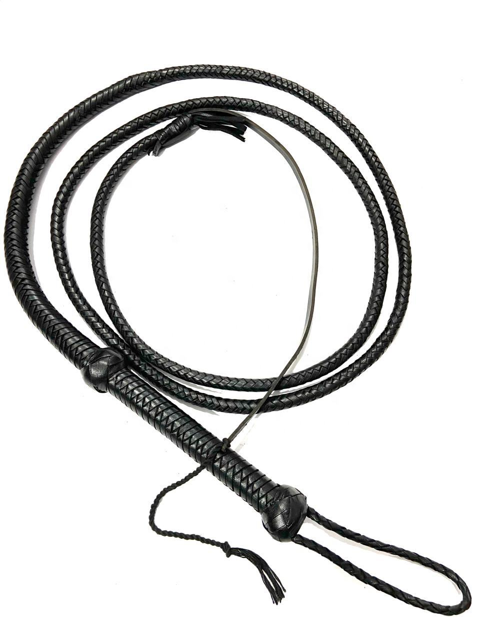 Real Cow Hide Leather Bull Whip Handmade