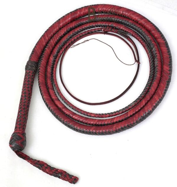 Bull Whip 12 Foot 16 Strands Cowhide Leather Equestrian Bullwhip